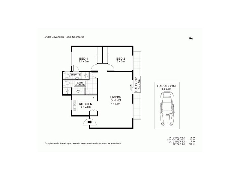 5/282 Cavendish Road, Coorparoo QLD 4151 Floorplan