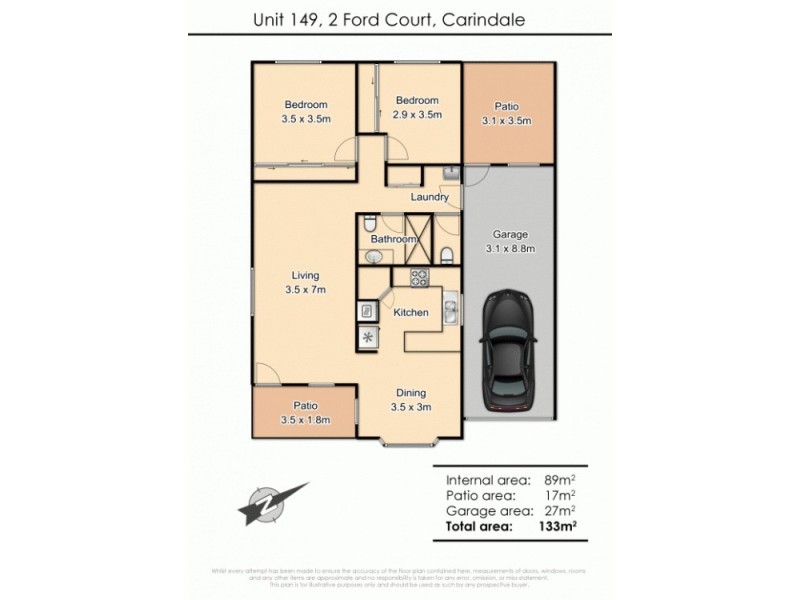 149/2 Ford Court, Carindale QLD 4152 Floorplan