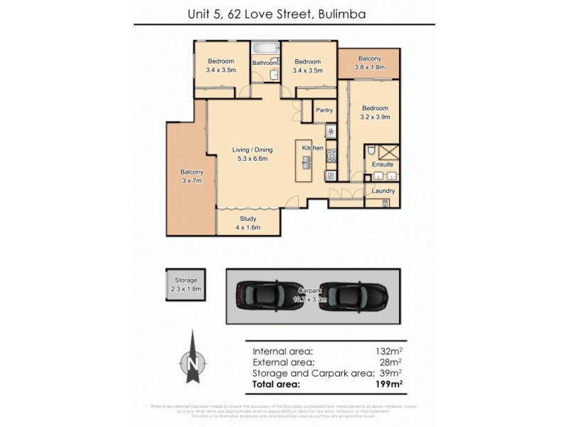 5/60 Love Street, Bulimba QLD 4171 Floorplan