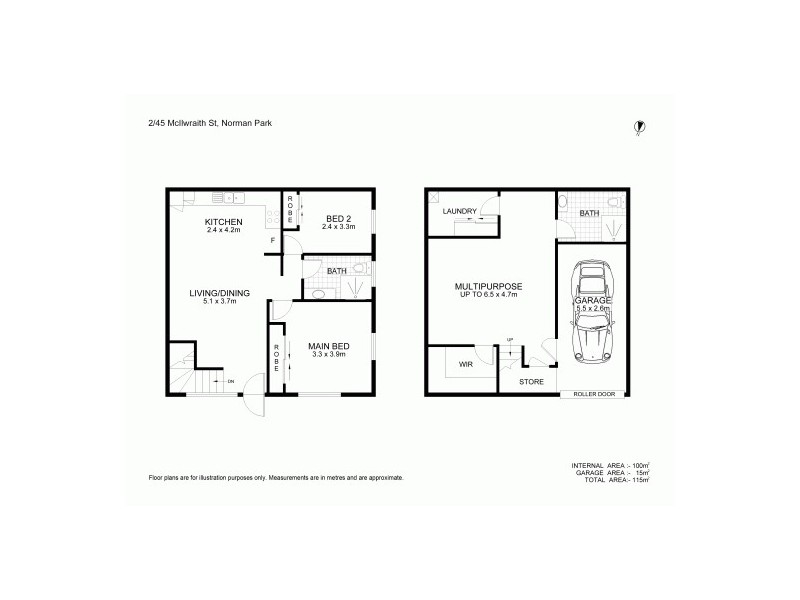 2/45 McIlwraith Avenue, Norman Park QLD 4170 Floorplan