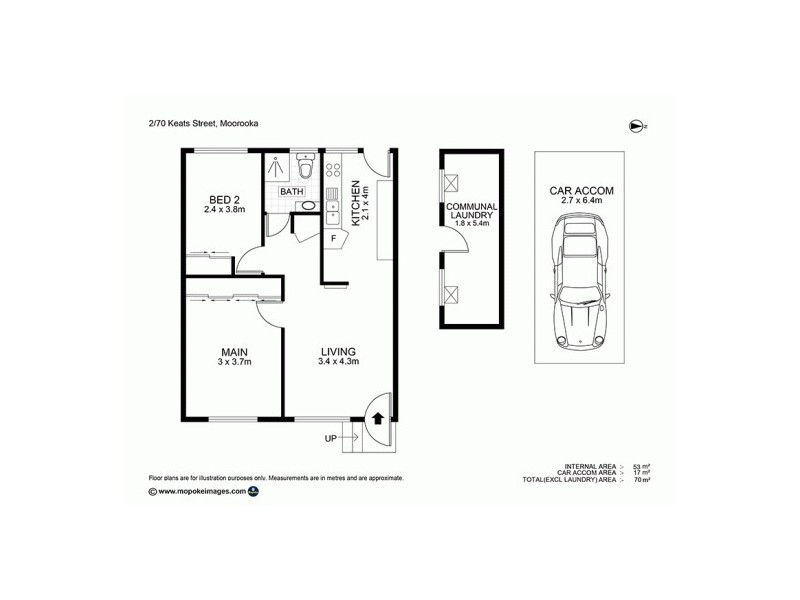 2/70 Keats St, Moorooka QLD 4105 Floorplan