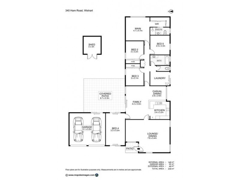 340 Ham Road, Wishart QLD 4122 Floorplan