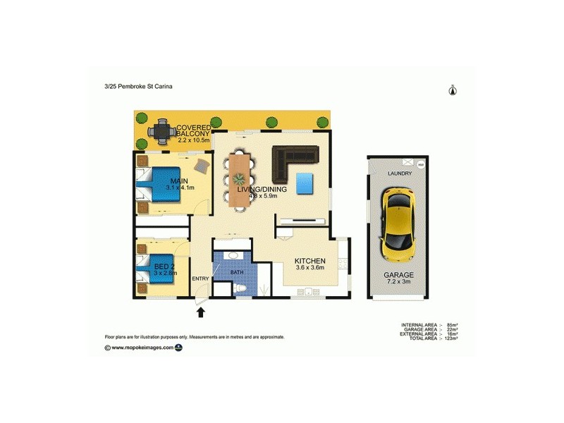 3/25 Pembroke Street, Carina QLD 4152 Floorplan