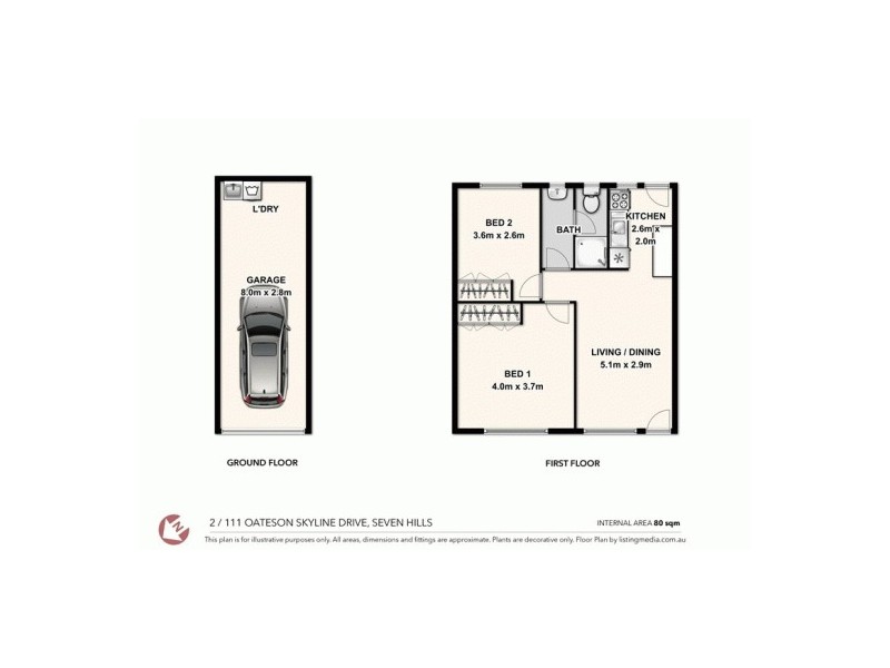 2/111 Oateson Skyline Drive, Seven Hills QLD 4170 Floorplan