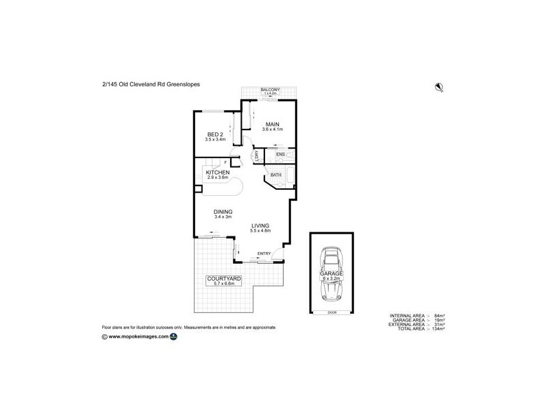 2/145 Old Cleveland Road, Greenslopes QLD 4120 Floorplan