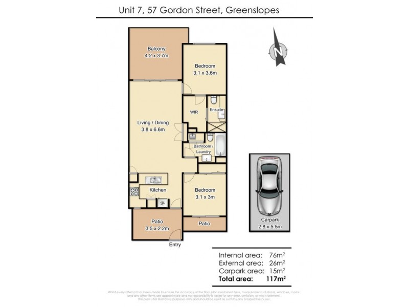 7/57 Gordon Street, Greenslopes QLD 4120 Floorplan