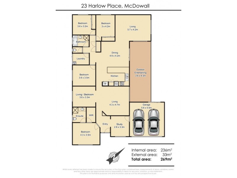 23 Harlow Place, Mcdowall QLD 4053 Floorplan