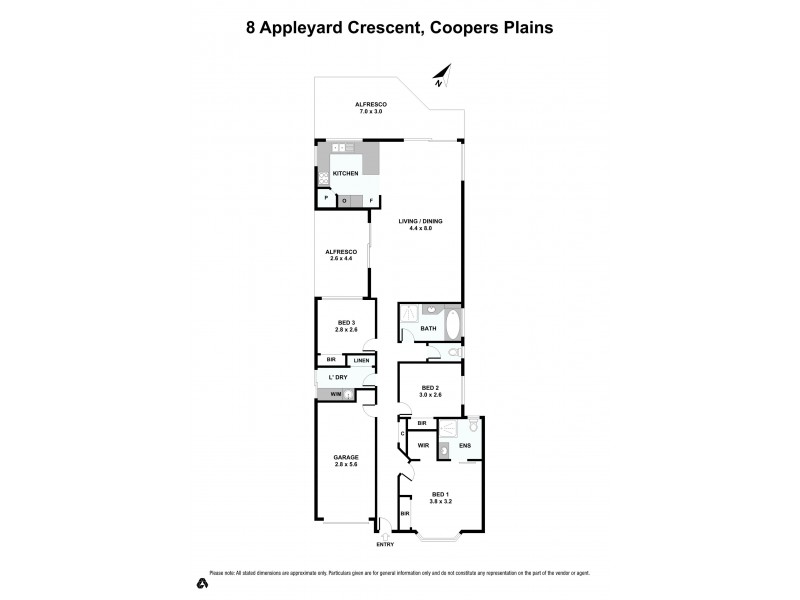 8 Appleyard Crescent, Coopers Plains QLD 4108 Floorplan