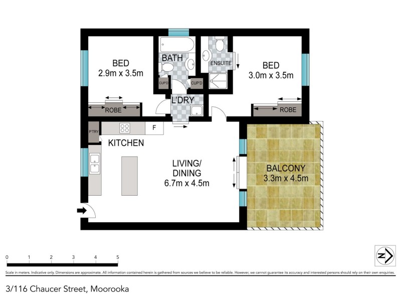 3/116 Chaucer Street, Moorooka QLD 4105 Floorplan
