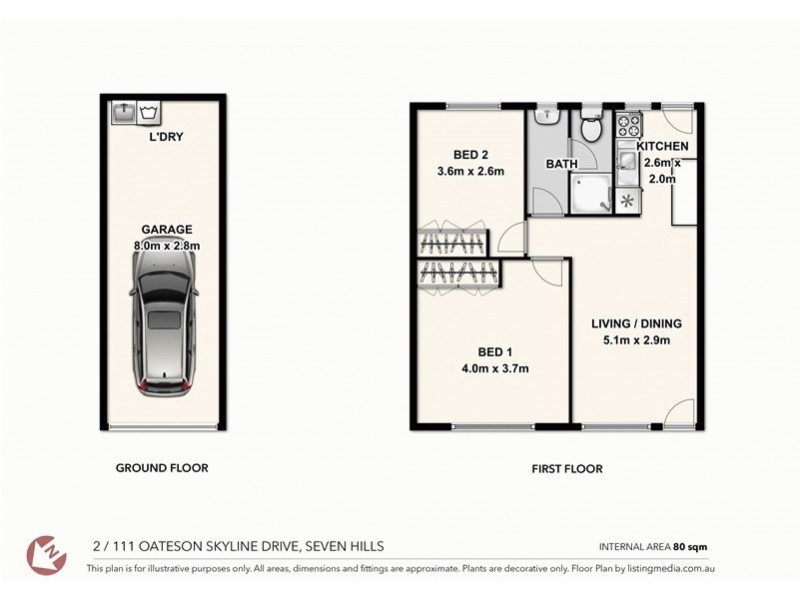 1/111 Oateson Skyline Drive, Seven Hills QLD 4170 Floorplan