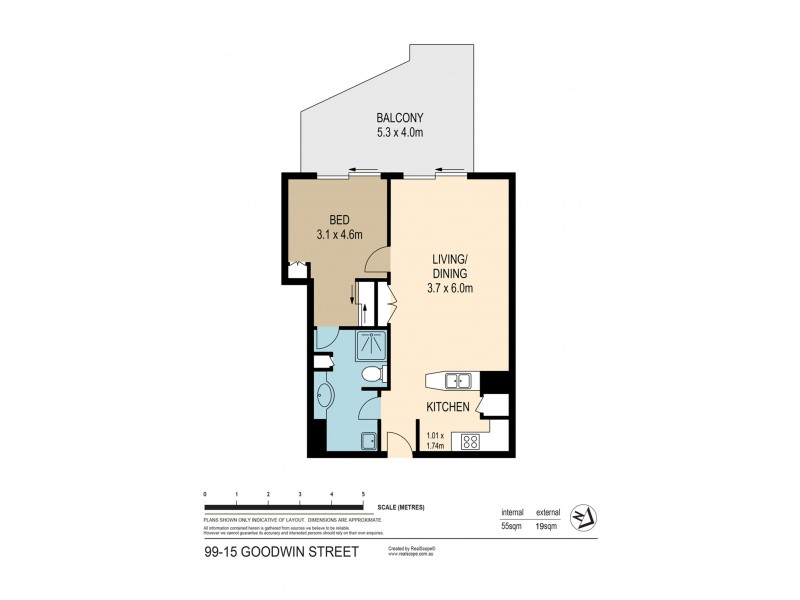 99/15 Goodwin Street, Kangaroo Point QLD 4169 Floorplan