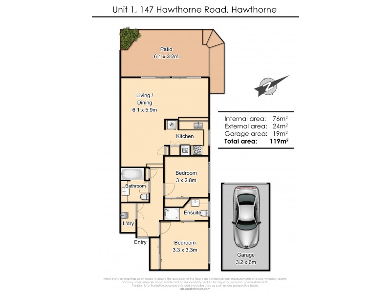 1/147 Hawthorne Road, Hawthorne QLD 4171 Floorplan