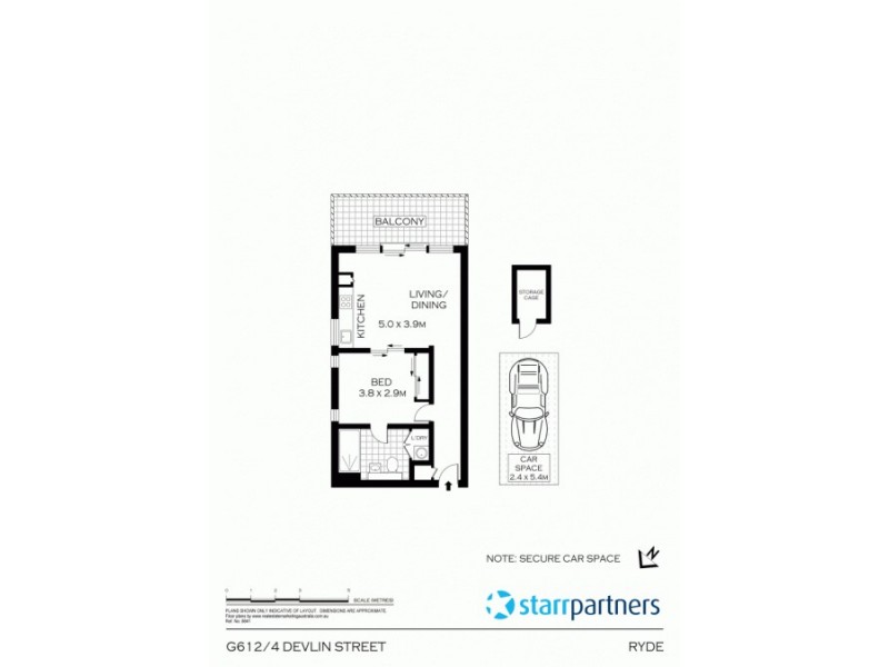 G612/4 Devlin St, Ryde NSW 2112 Floorplan