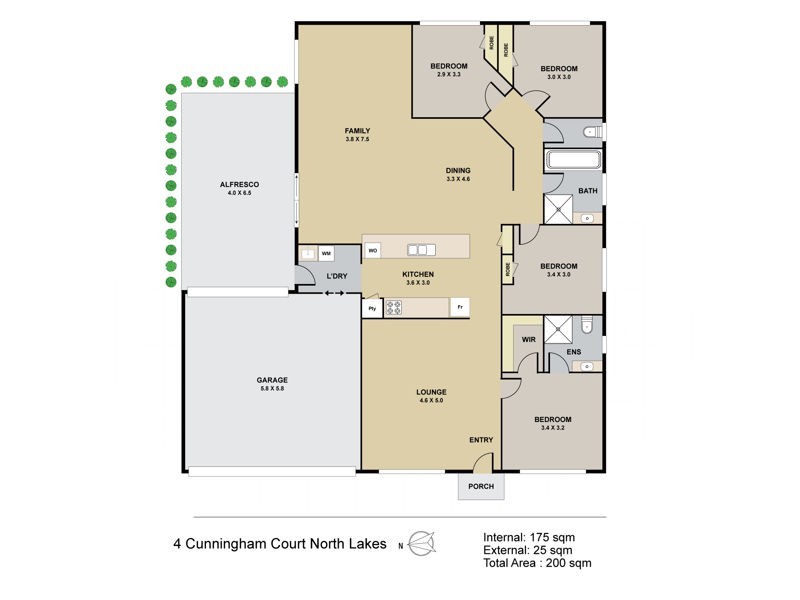 4 Cunningham Court, North Lakes QLD 4509 Floorplan