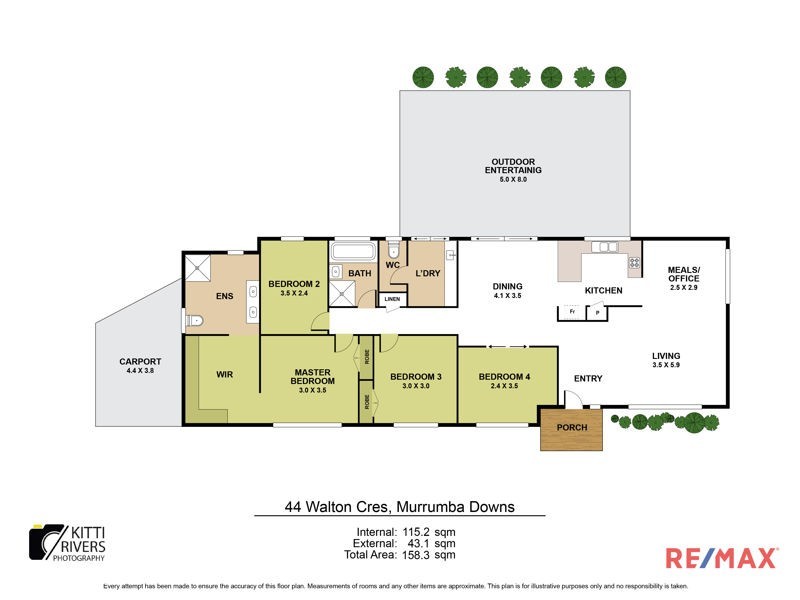 44 Walton Crescent, Murrumba Downs QLD 4503 Floorplan