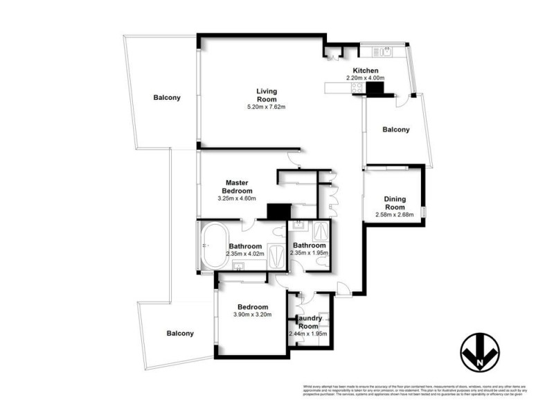 905/185 Redcliffe Parade, Redcliffe QLD 4020 Floorplan