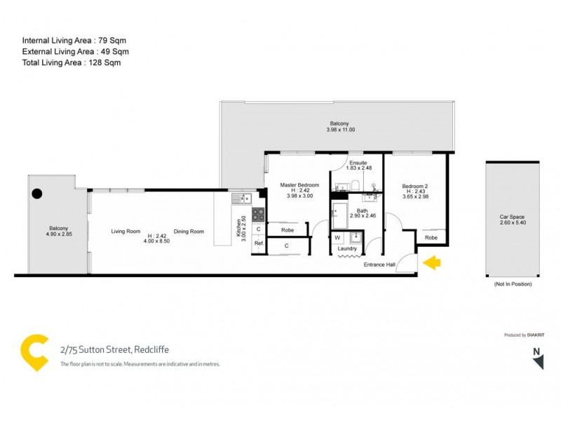 2/75 Sutton Street, Redcliffe QLD 4020 Floorplan