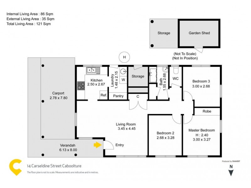 14 Carseldine Street, Caboolture QLD 4510 Floorplan