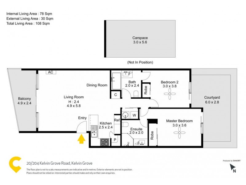 20/63 Vale Street, Kelvin Grove QLD 4059 Floorplan