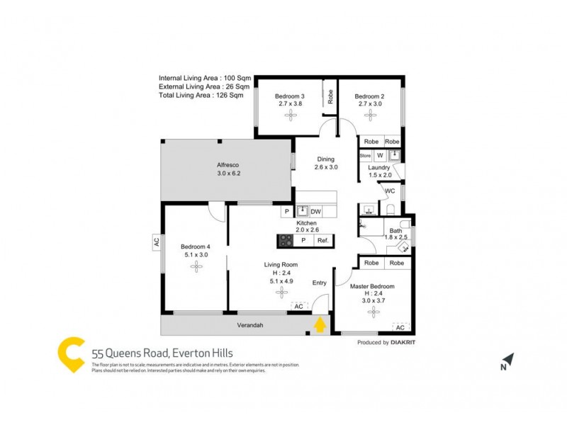 55 Queens Road, Everton Hills QLD 4053 Floorplan