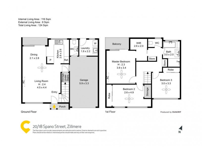20/18 Spano Street, Zillmere QLD 4034 Floorplan