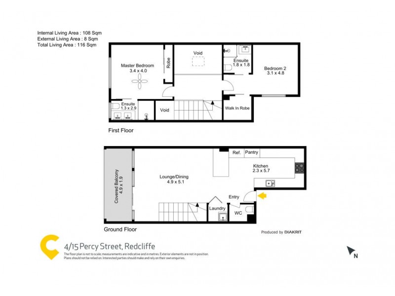 4/15 Percy Street, Redcliffe QLD 4020 Floorplan