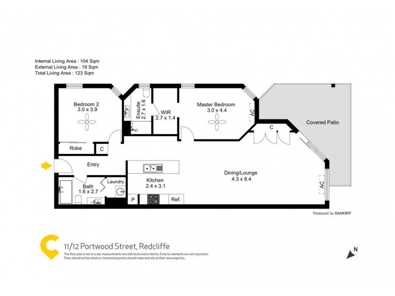 11/12 Portwood Street, Redcliffe QLD 4020 Floorplan