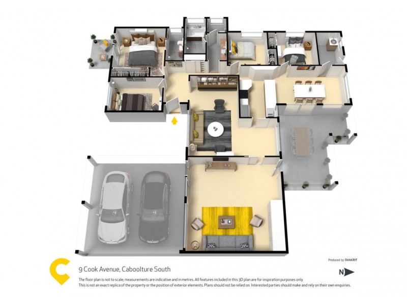 9 Cook Avenue, Caboolture South QLD 4510 Floorplan