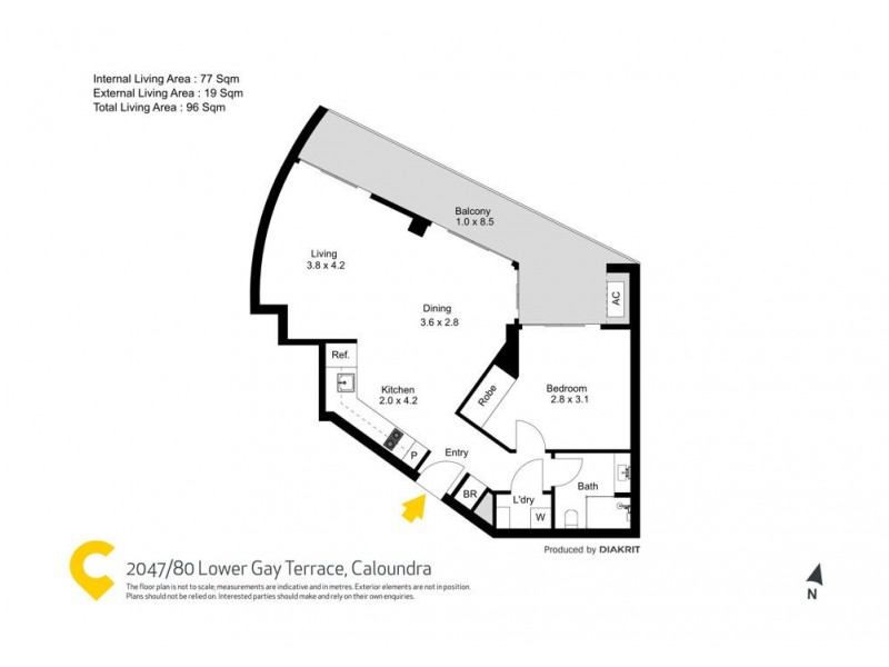 2047/80 Lower Gay Terrace, Caloundra QLD 4551 Floorplan
