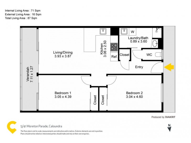 5/41 Moreton Parade, Kings Beach QLD 4551 Floorplan