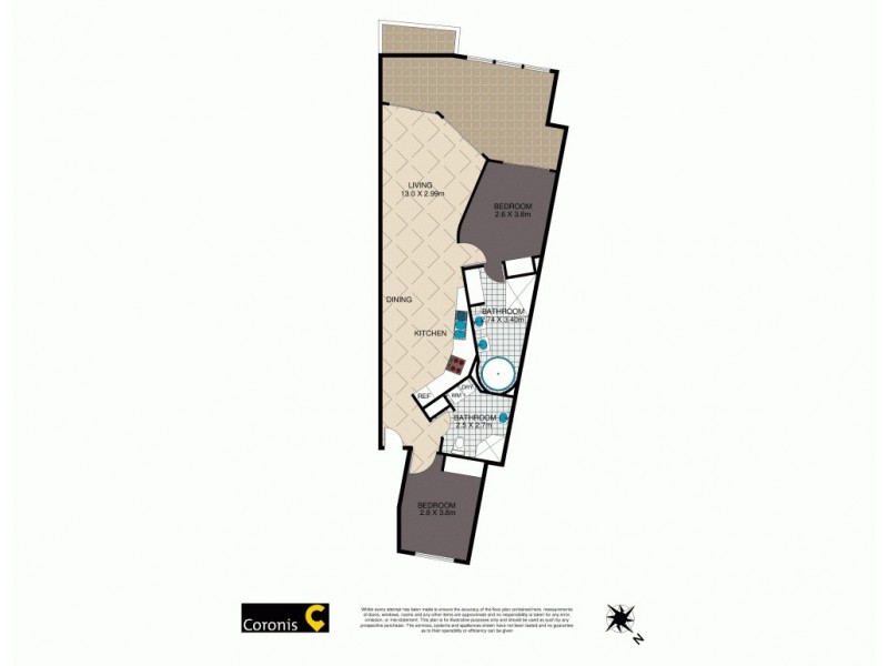 408/10 Leeding Terrace, Caloundra QLD 4551 Floorplan