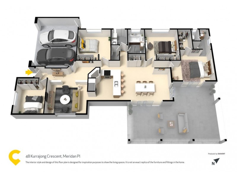 48 Kurrajong Crescent, Meridan Plains QLD 4551 Floorplan