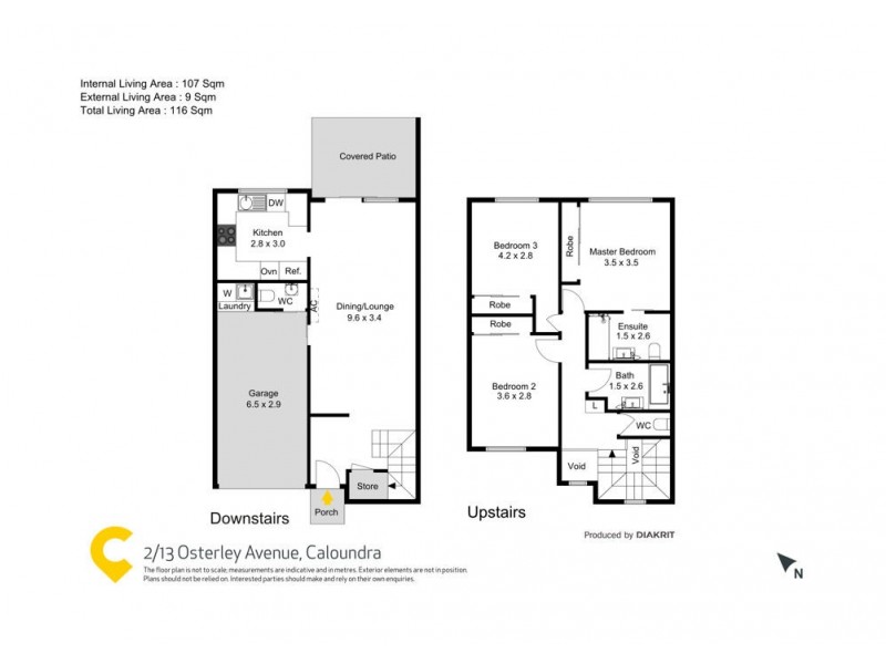 2/13 Osterley Avenue, Caloundra QLD 4551 Floorplan