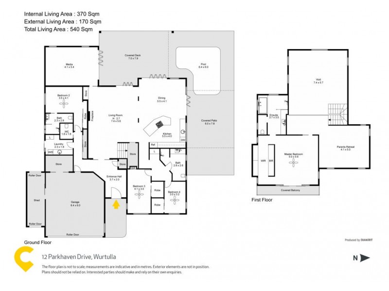 12 Parkhaven Drive, Wurtulla QLD 4575 Floorplan