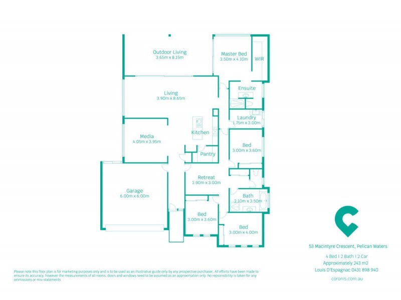 53 Macintyre Crescent, Pelican Waters QLD 4551 Floorplan