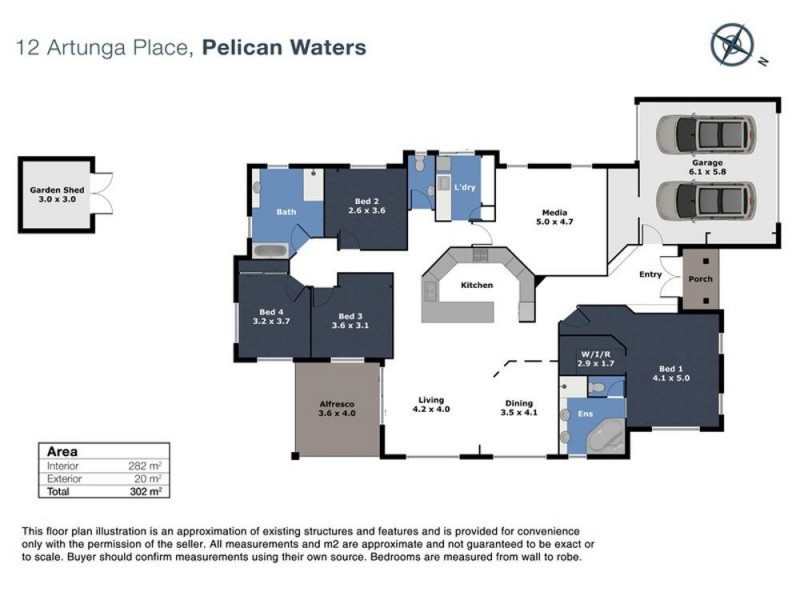 12 Artunga Place, Pelican Waters QLD 4551 Floorplan