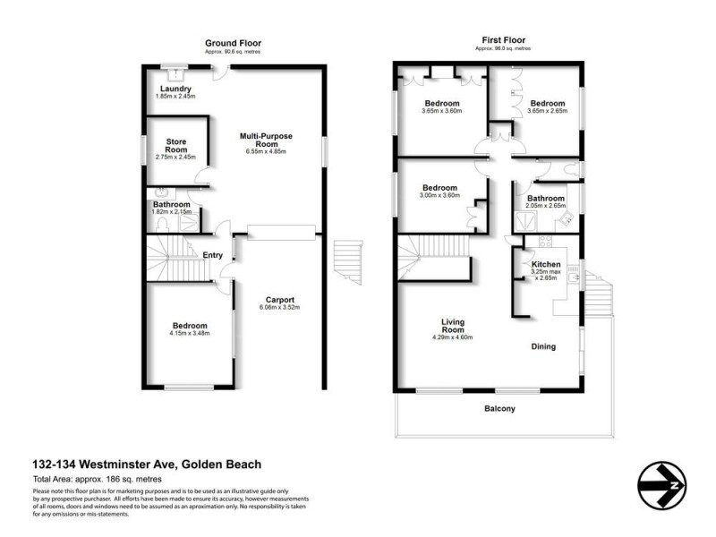 134 Westminster Avenue, Golden Beach QLD 4551 Floorplan