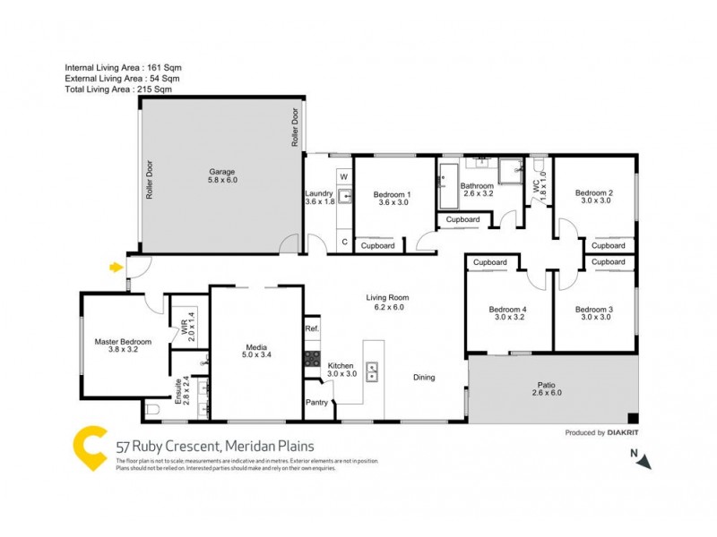 57 Ruby Crescent, Meridan Plains QLD 4551 Floorplan