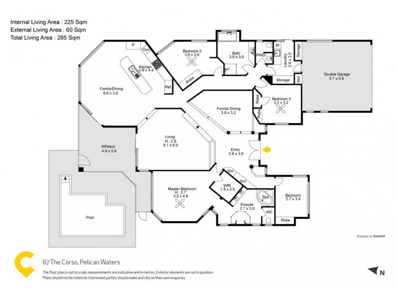 67 The Corso, Pelican Waters QLD 4551 Floorplan