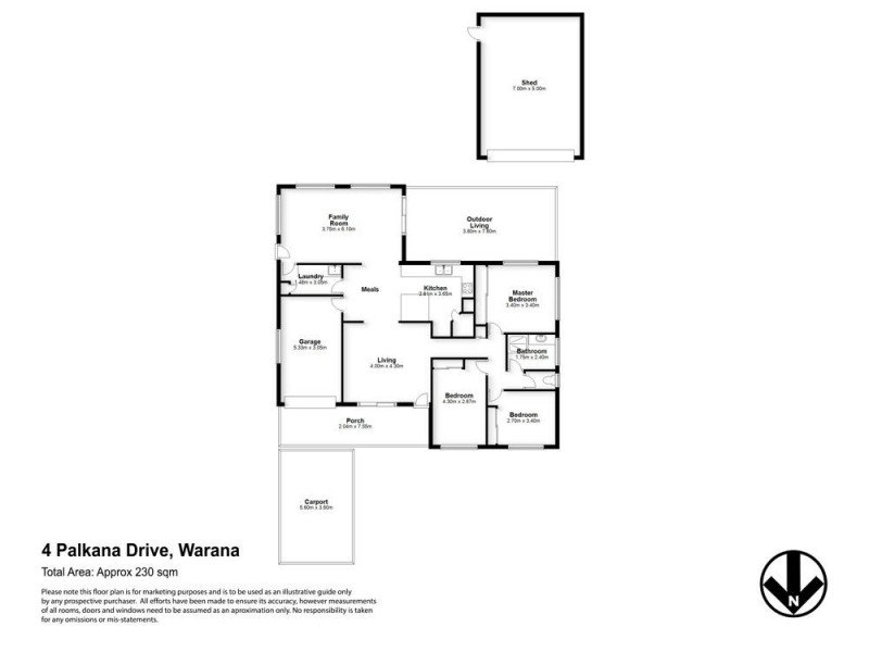 4 Palkana Drive, Warana QLD 4575 Floorplan