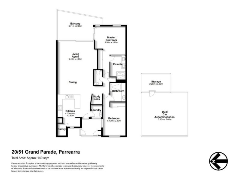 20/51 Grand Parade, Kawana Island QLD 4575 Floorplan