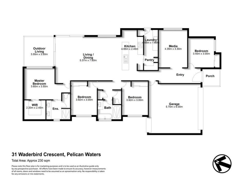 31 Waderbird Crescent, Pelican Waters QLD 4551 Floorplan