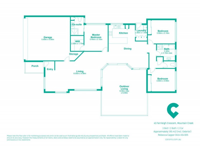 43 Fernleigh Crescent, Mountain Creek QLD 4557 Floorplan
