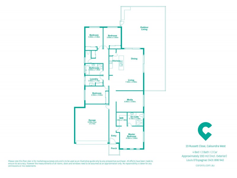 23 Russett Close, Caloundra West QLD 4551 Floorplan