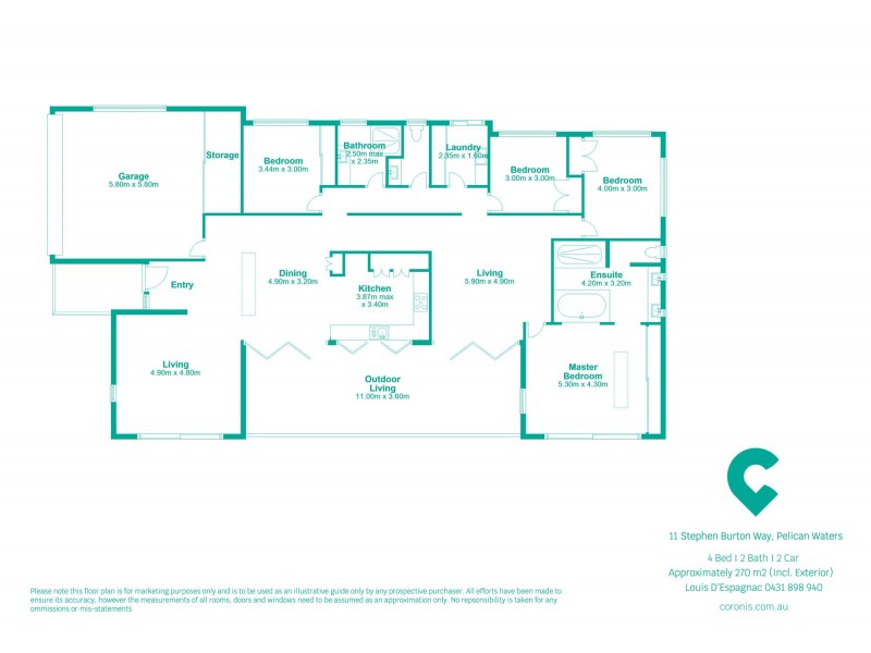 11 Stephen Burton Way, Pelican Waters QLD 4551 Floorplan