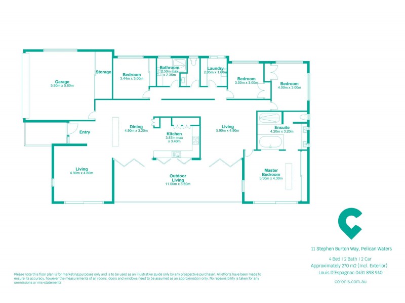 11 Stephen Burton Way, Pelican Waters QLD 4551 Floorplan