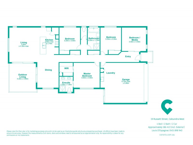 19 Russett Close, Caloundra West QLD 4551 Floorplan