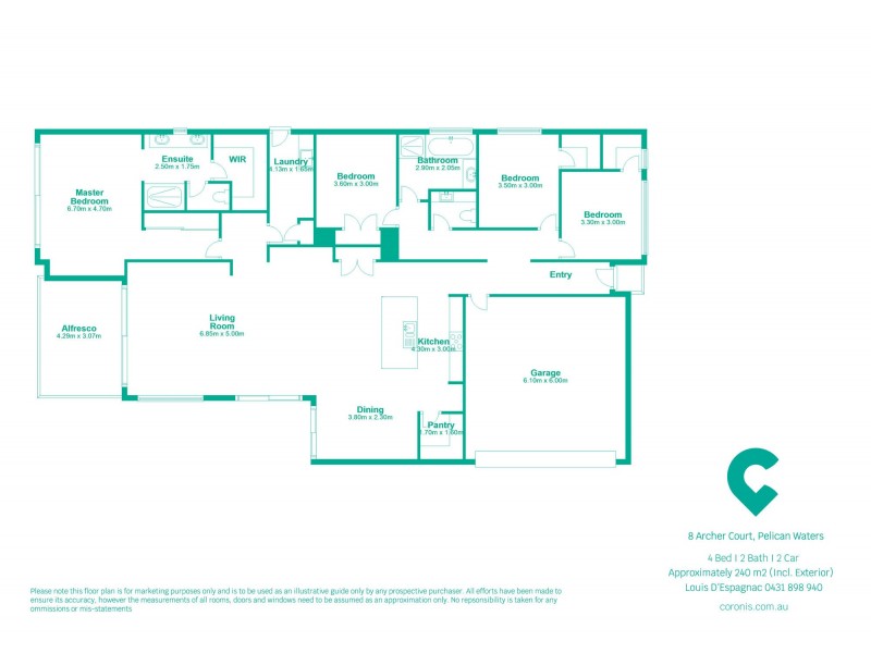 8 Archer Court, Pelican Waters QLD 4551 Floorplan