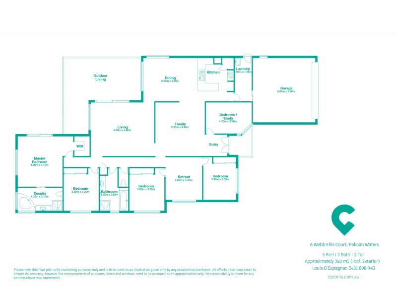 6 Webb Ellis Court, Pelican Waters QLD 4551 Floorplan