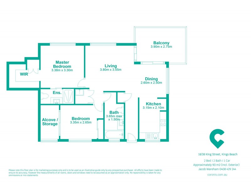 18/38 King Street, Kings Beach QLD 4551 Floorplan